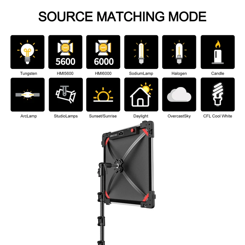 GVM B100C 100W RGB&Bi-Color Flexible LED Light