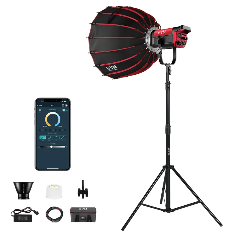 （Open Box）GVM PRO-SD200B 200W Bi-Color Monolight With Softbox