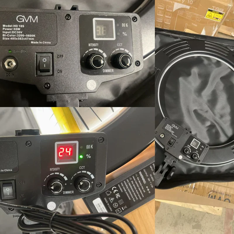 GVM-18S 55W High Power Bi-Color LED Ring Light Kit (18")（Open Box）