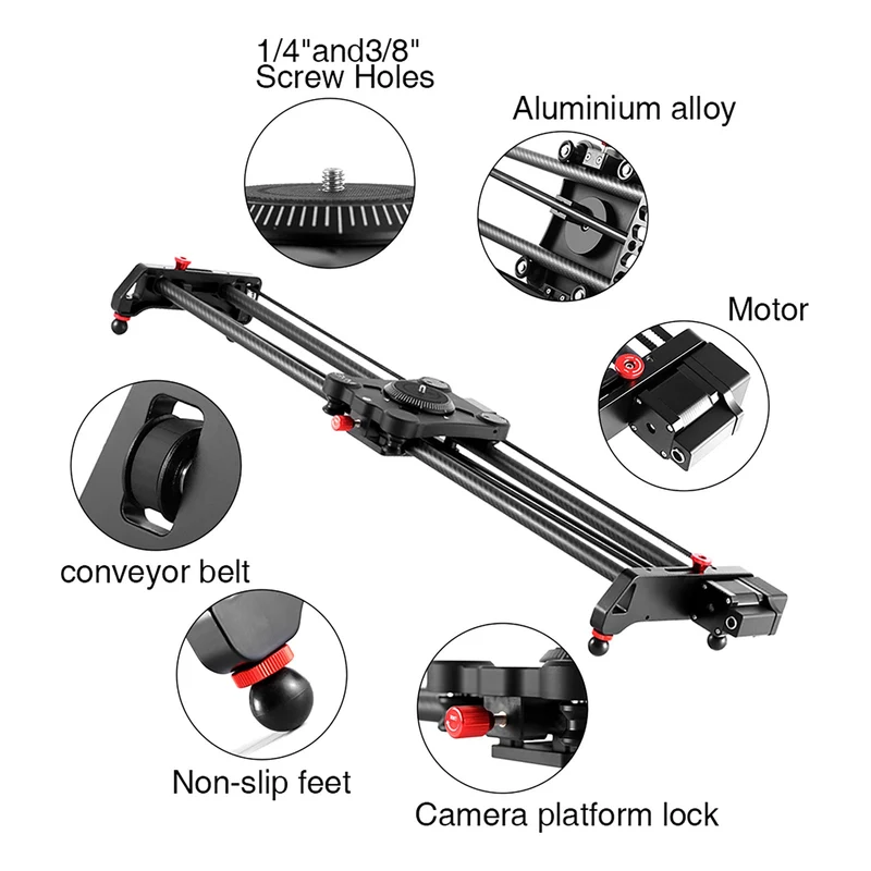 GVM GR-80QD Professional Video Carbon Fiber Motorized Camera Slider (32")