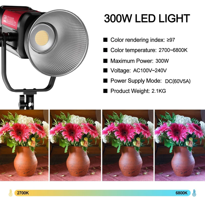 GVM PRO-SD300B 300W Bi-Color Monolight With Softbox（Open Box）