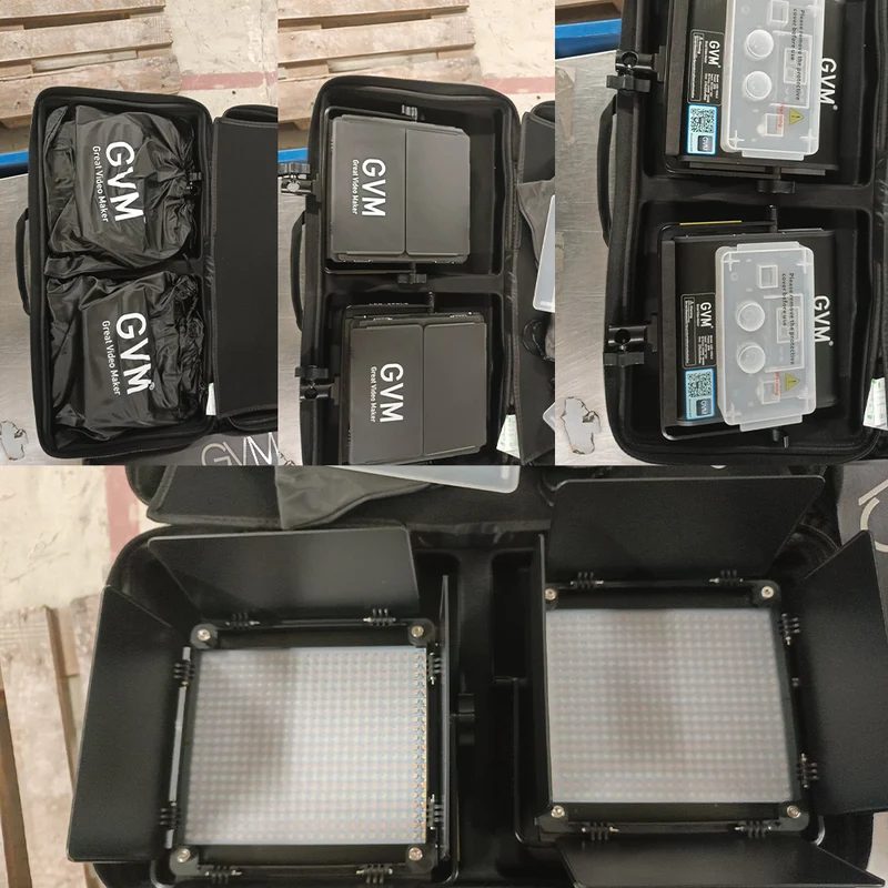 （Open Box）GVM-800D-II 40W Bi-color and RGB Video Panel Light(2-Light Kit)
