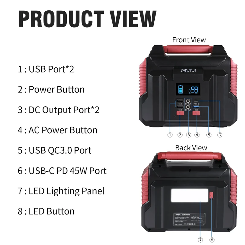 GVM H300W Portable Power Station