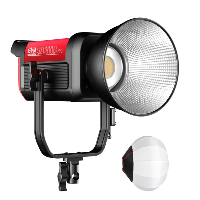 GVM PRO SD200B 200W Bi-Color Mesh Bluetooth Monolight(Includes 1 lantern softbox valued at $99)