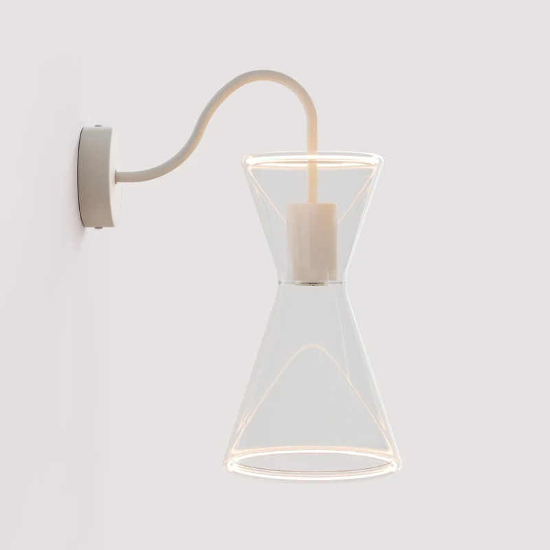 Applique murale Ghost Double Cone avec extension en S - Blanc mat