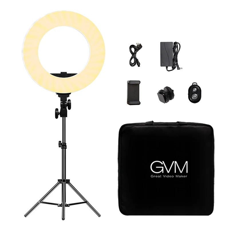 GVM-14S 45W Bi-Color LED Ring Light Kit (14")