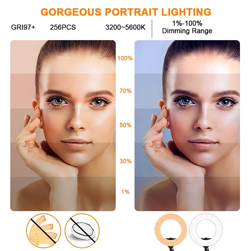 GVM-14S 45W Bi-Color LED Ring Light Kit (14")