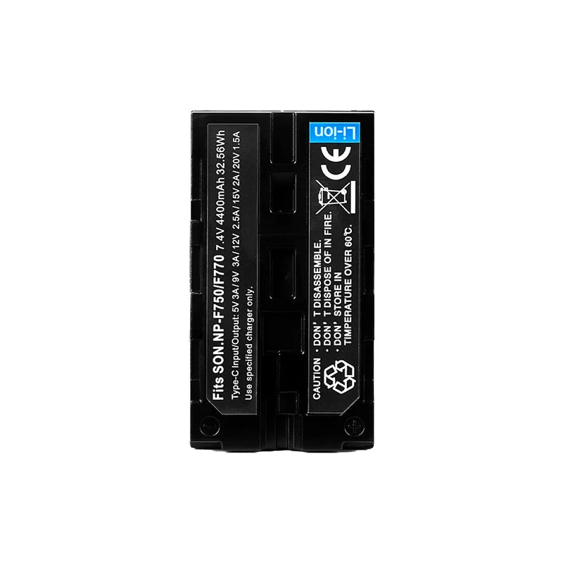 GVM NP-F750 II 2-Battery Kit with USB-C Cables (4400mAh, 2-Pack)