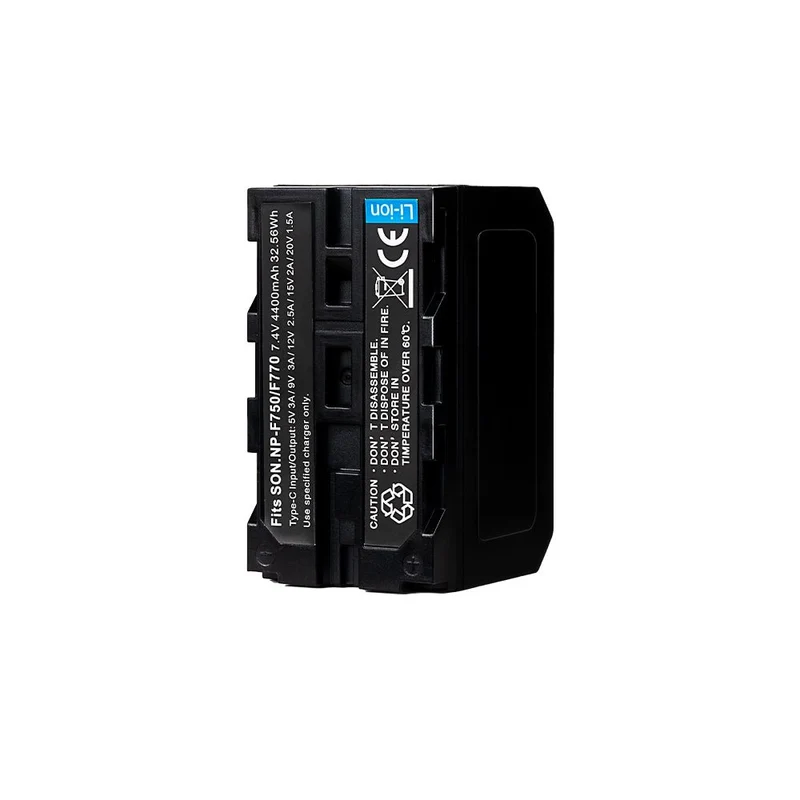 GVM NP-F750 II 2-Battery Kit with USB-C Cables (4400mAh, 2-Pack)