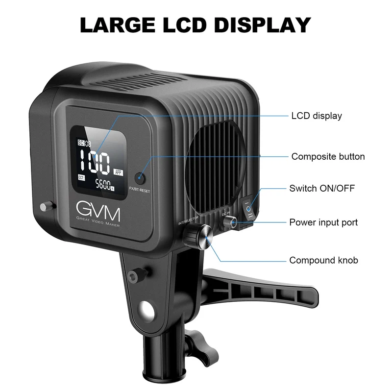 GVM SD80S Daylight LED Monolight Kit