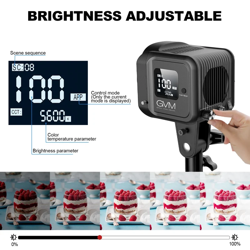 GVM SD80S Daylight LED Monolight Kit