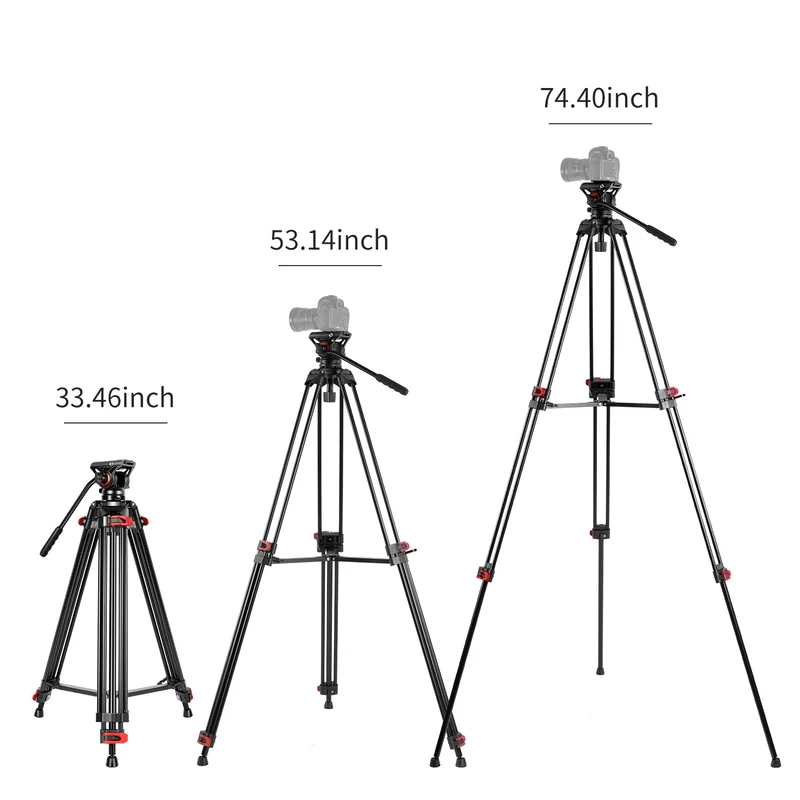 GVM JJL-JY Video Tripod System with Fluid Head