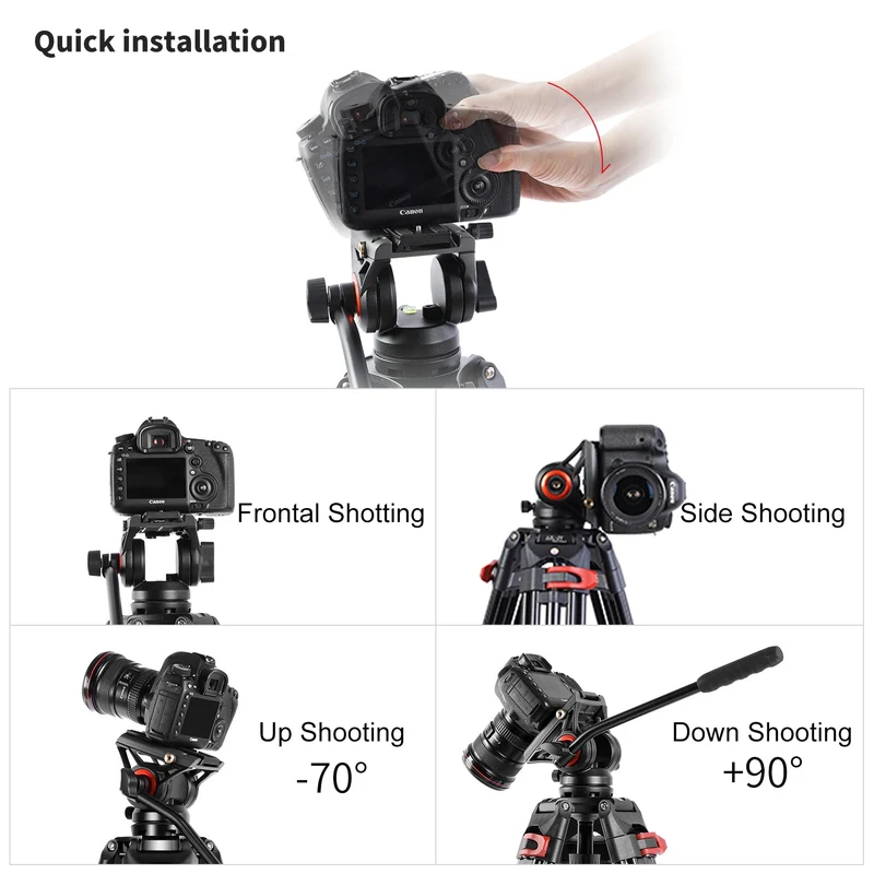 GVM JJL-JY Video Tripod System with Fluid Head