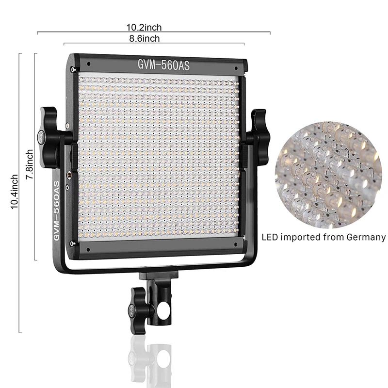 GVM-560AS 30W High Beam Bi-Color LED Video Soft Light（3-Light Kit）