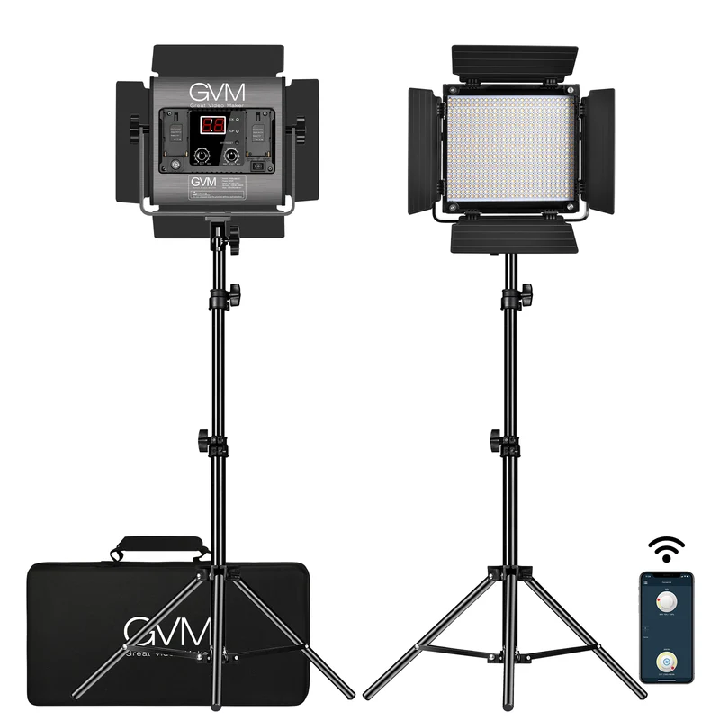 GVM-560AS 30W High Beam Bi-Color LED Video Soft Light（2-Light Kit）