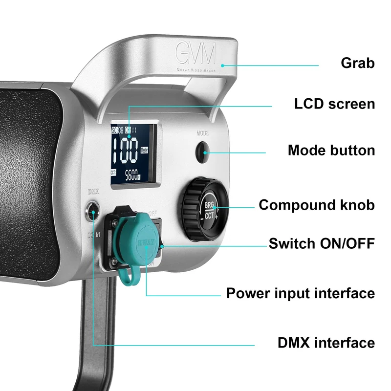 GVM SD200D Bi-Color LED Monolight (Studio Kit)