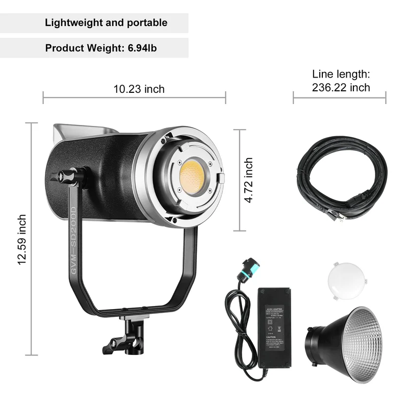 GVM SD200D Bi-Color LED Monolight (Studio Kit)