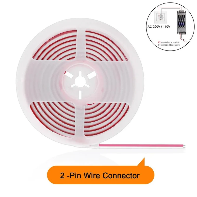 12V IP68 Waterproof COB LED Strip Light - Milky or Clear Silicone Tube