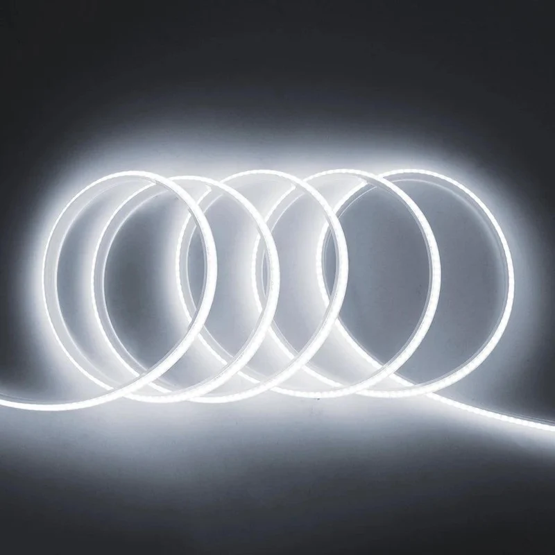 12V High Density COB LED Strip Light - 2-Pin Wire, IP30 or IP68 Option, 320 LEDs/m