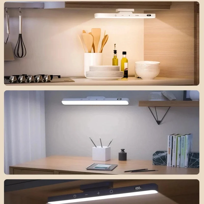 2500mAh Rechargeable Under Cabinet LED Light Bar - Three-Color Light, Magnetic Base