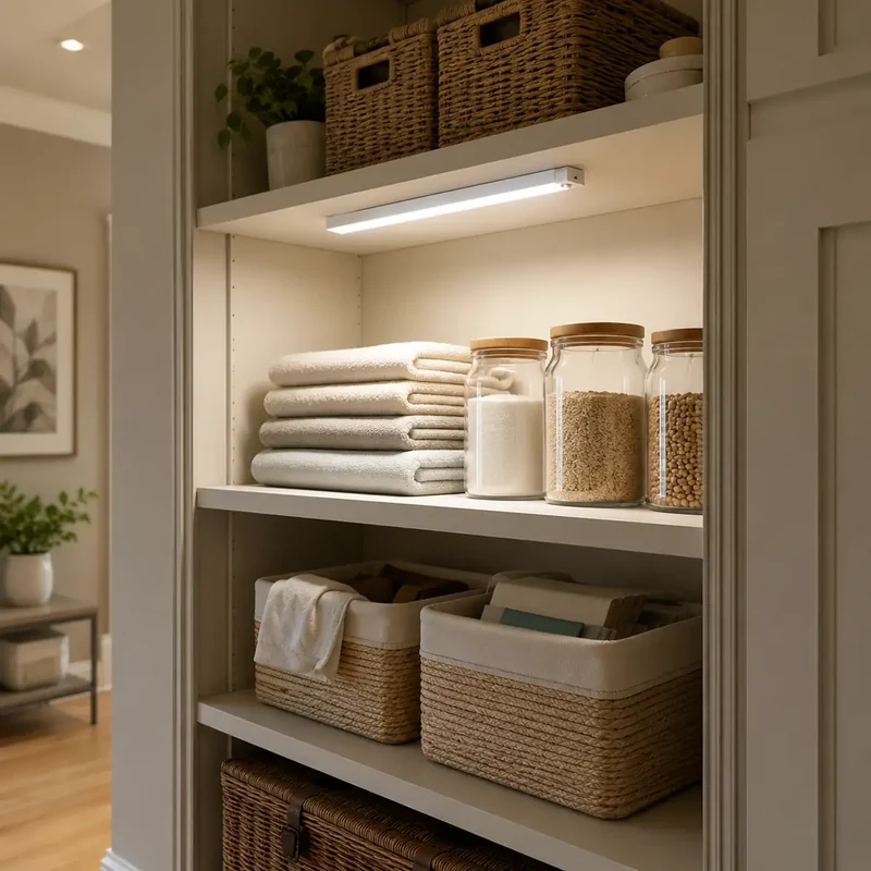 Portable Under Cabinet LED Light Bar - Motion Sensor, USB-C Rechargeable
