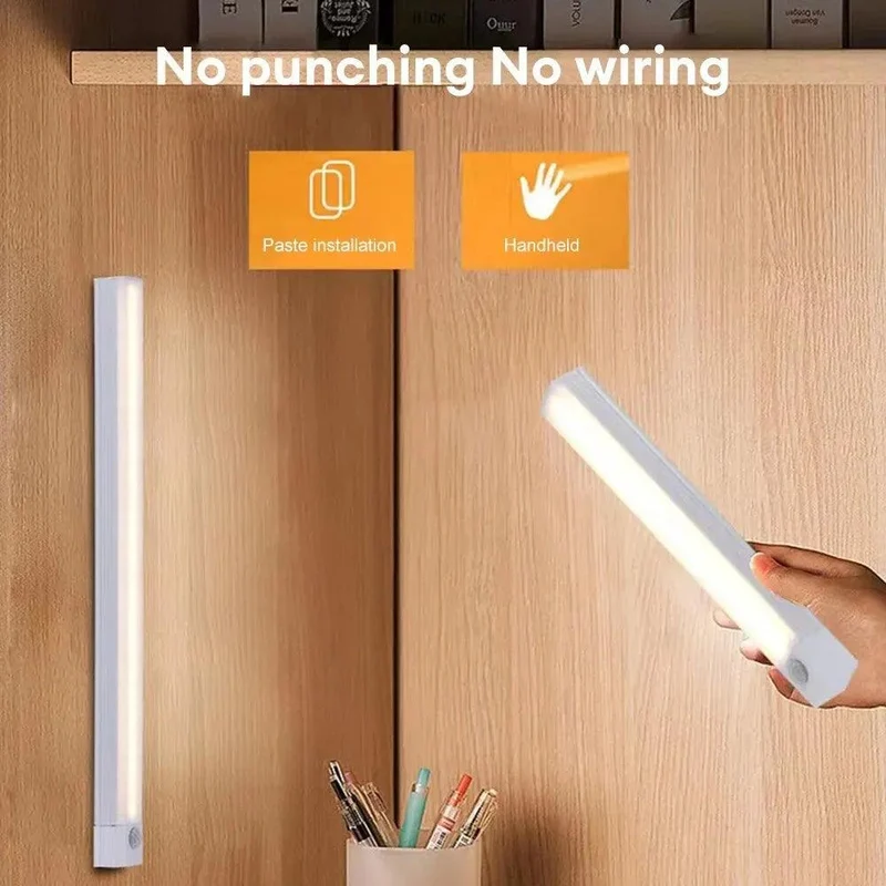 Portable Under Cabinet LED Light Bar - Motion Sensor, USB-C Rechargeable