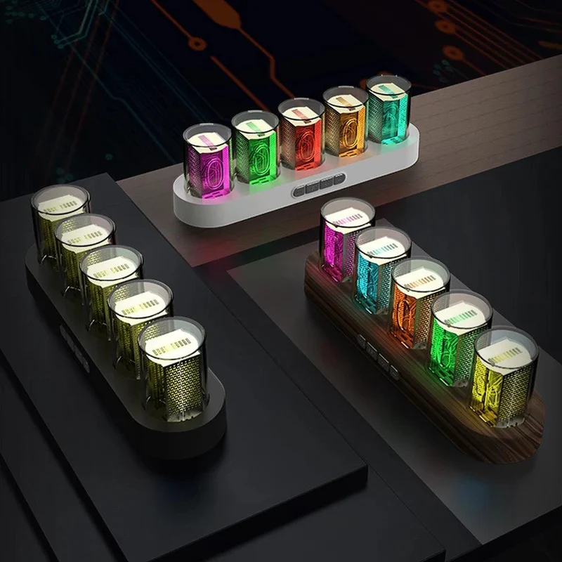 Digital RGB Nixie Tube Clock - Multi-Color Glow, RTC Accuracy + Desktop Display