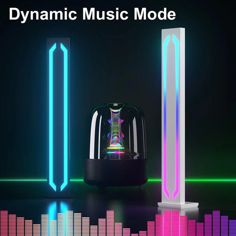 RGBIC Smart Gaming Light Bars - App & Voice Control, Music Sync + Desk Set