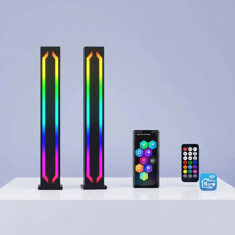 RGBIC Smart Gaming Light Bars - App & Voice Control, Music Sync + Desk Set