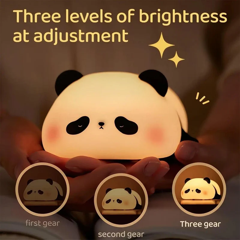 Pet-Shaped Silicone LED Night Light - Touch Dimming, Timer & USB Rechargeable