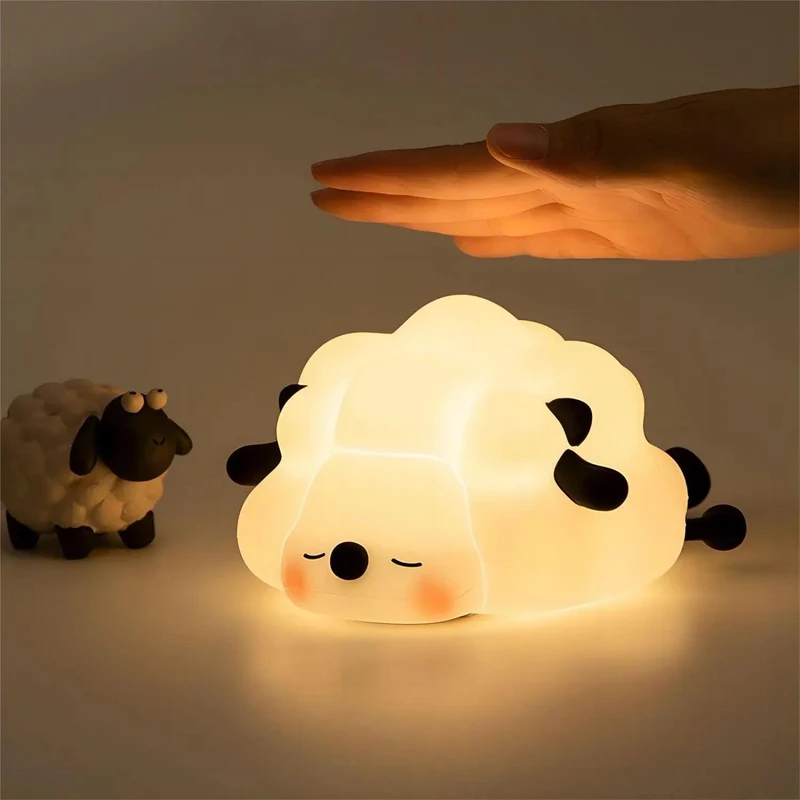 Pet-Shaped Silicone LED Night Light - Touch Dimming, Timer & USB Rechargeable