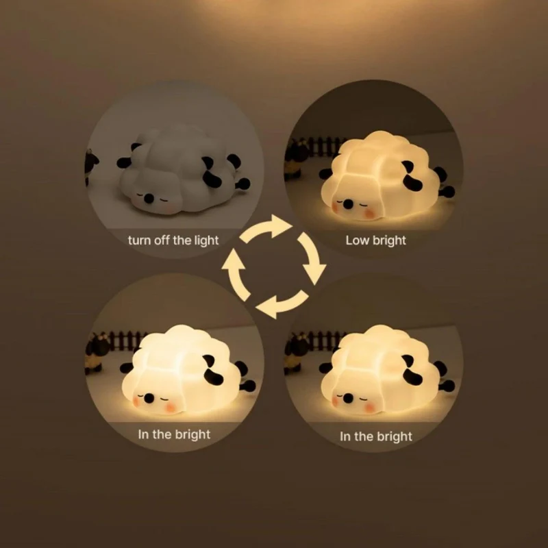 Pet-Shaped Silicone LED Night Light - Touch Dimming, Timer & USB Rechargeable