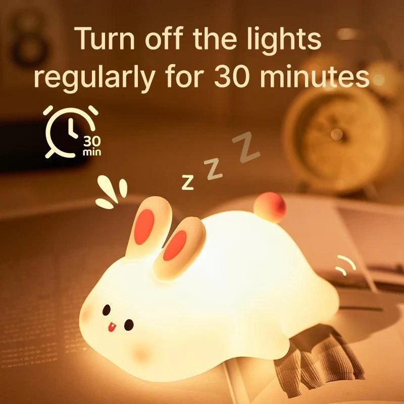 Pet-Shaped Silicone LED Night Light - Touch Dimming, Timer & USB Rechargeable