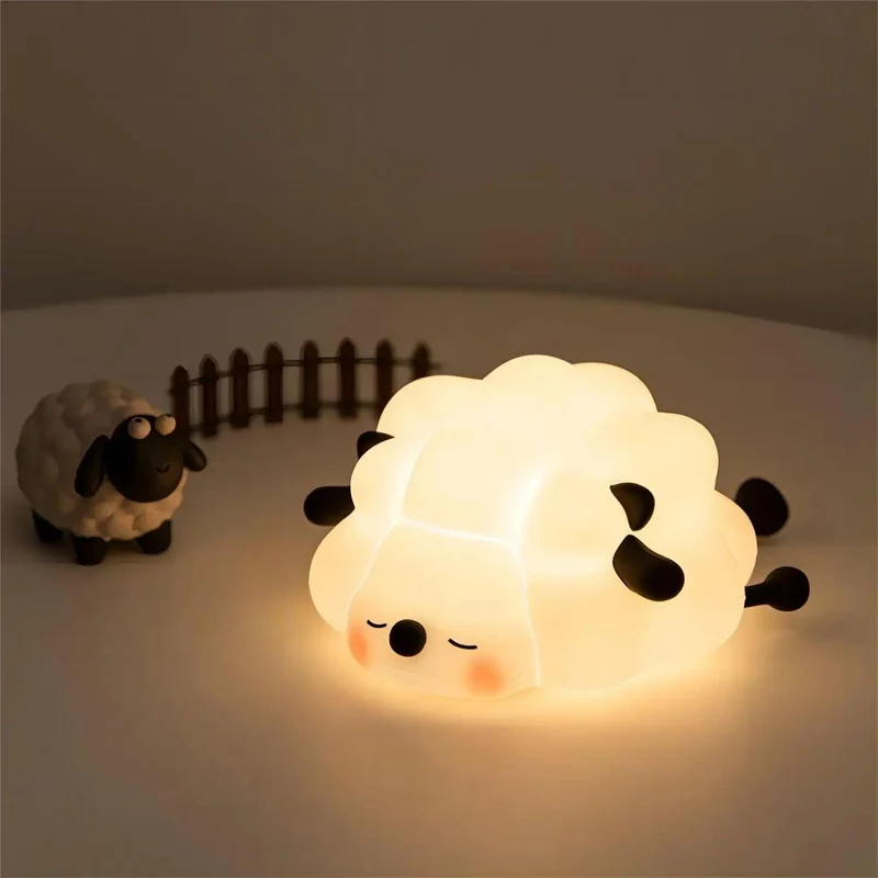 Pet-Shaped Silicone LED Night Light - Touch Dimming, Timer & USB Rechargeable