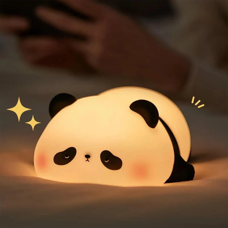 Pet-Shaped Silicone LED Night Light - Touch Dimming, Timer & USB Rechargeable