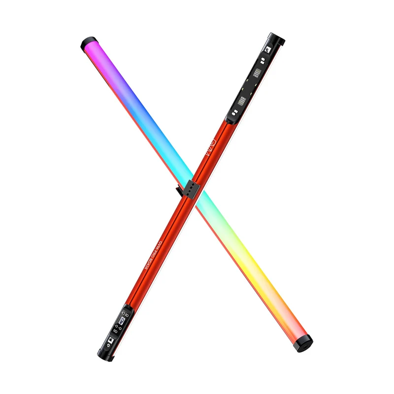 GVM BD45R RGB Tube Light with Softbox, 2 Packs 45W Handheld Wand Light, 48" Full Color LED Tube Light, 2700-10000K Stick Light with APP/DMX Control, 12 Scene Effects, MESH Networking Control Led Video Light