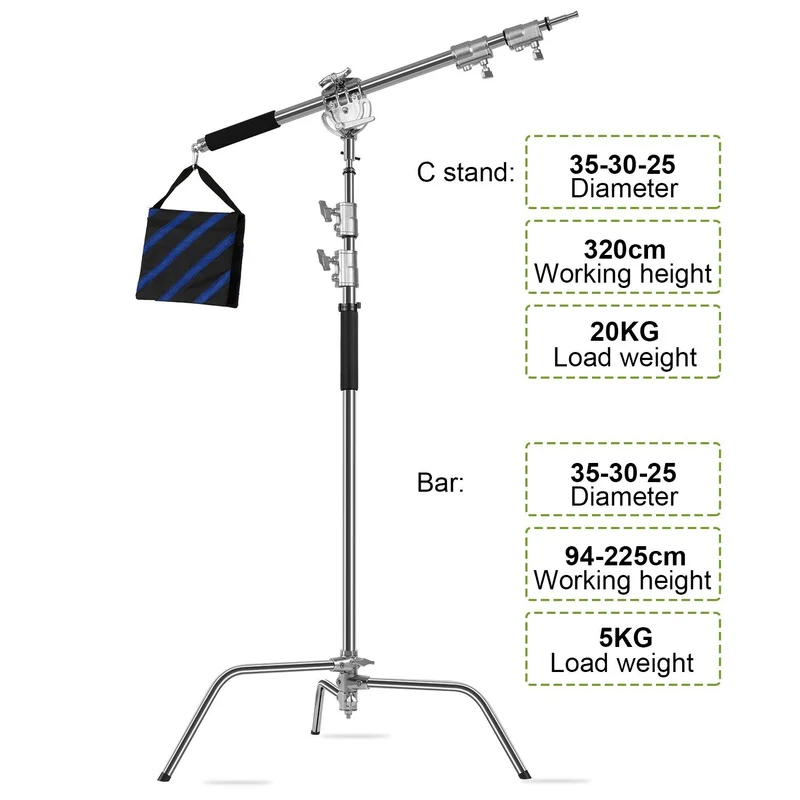 GVM C360 Turtle-Base C-Stand & Grip Arm Kit (10.5')
