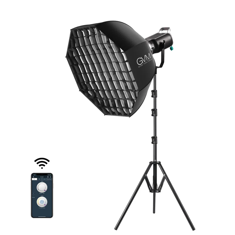 GVM-SD300D 300W Bi-Color LED Video Light High Power Monolight 3 kits