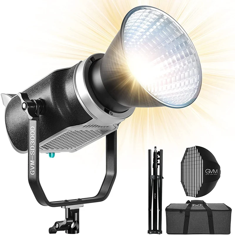 GVM-SD300D 300W Bi-Color LED Video Light High Power Monolight 3 kits
