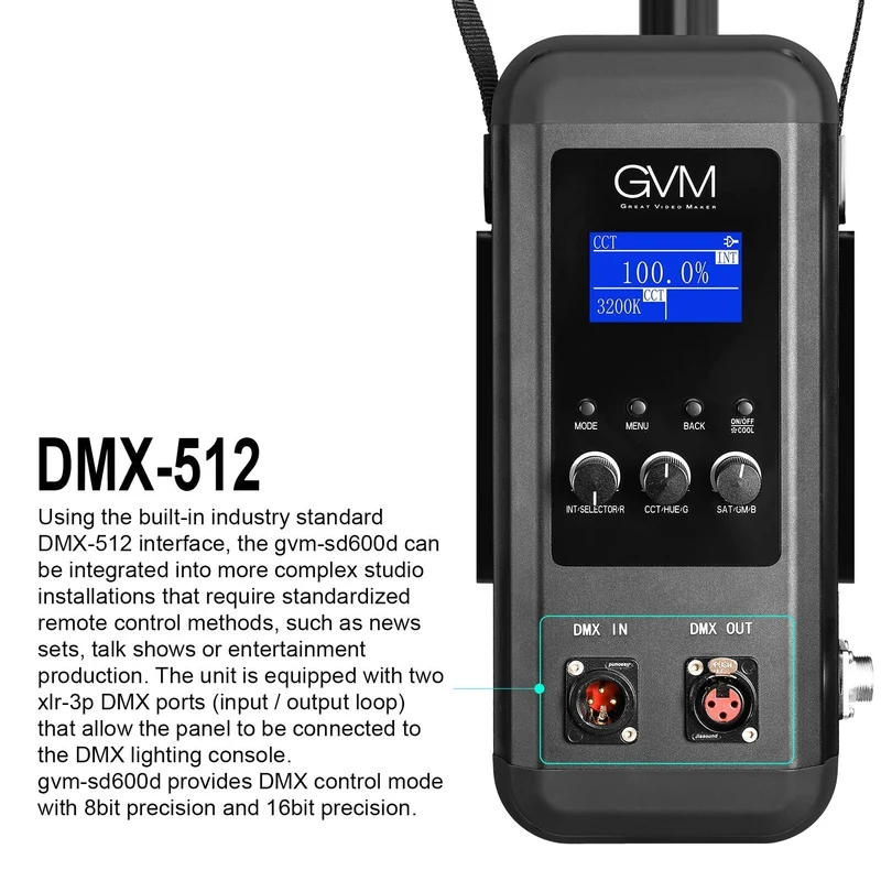 GVM SD600D-II 600W Bi-Color LED Video Light 3 kits