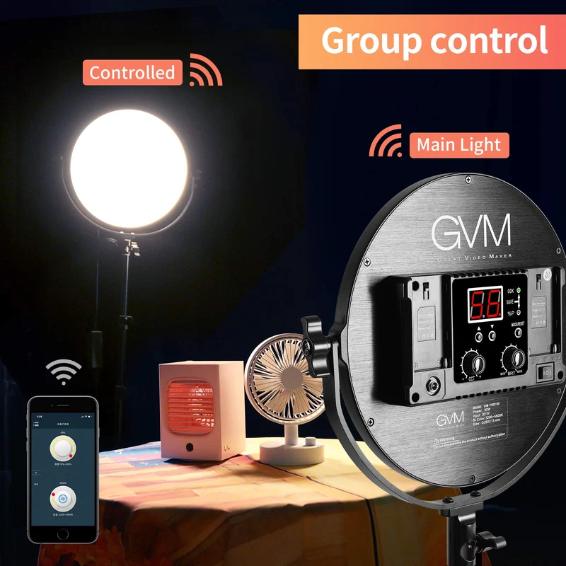 GVM 30W Soft Light Bi-Color LED Key Light 2 lights kit(10")