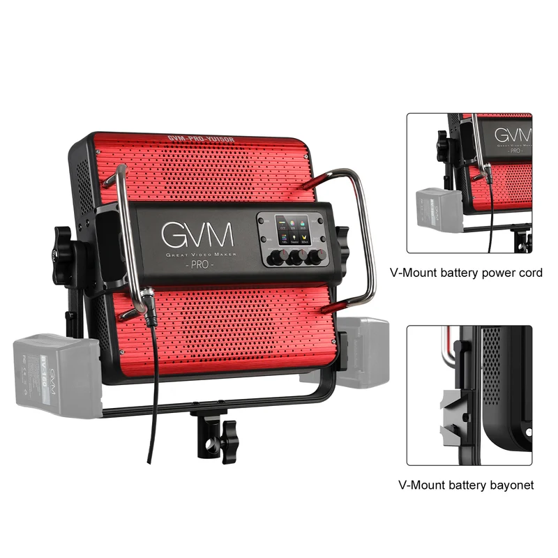 GVM 150W LED Video Light Panel 17200lux/0.5m, Photography Lighting with 2000-10000K, CRI/TLCI 97+, RGB, Gel, 24 Effects, Video Lighting for Filming Camera & Photo Recording with App, DMX, Battery