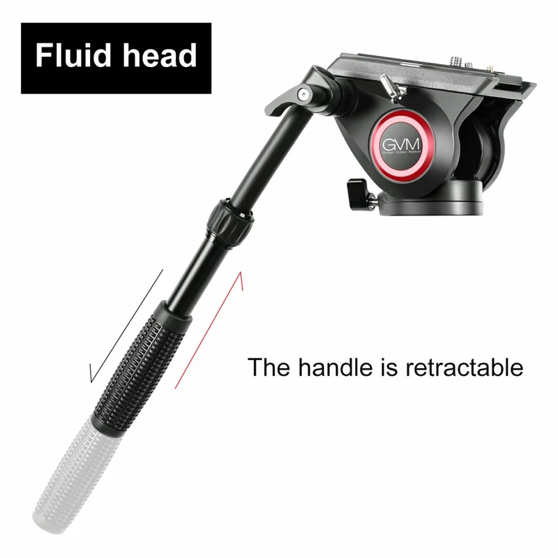 GVM 7017D Aluminum Video Tripod with Fluid Head System