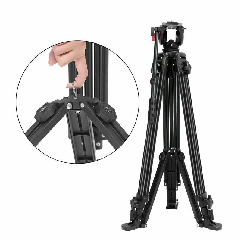 GVM 7017D Aluminum Video Tripod with Fluid Head System