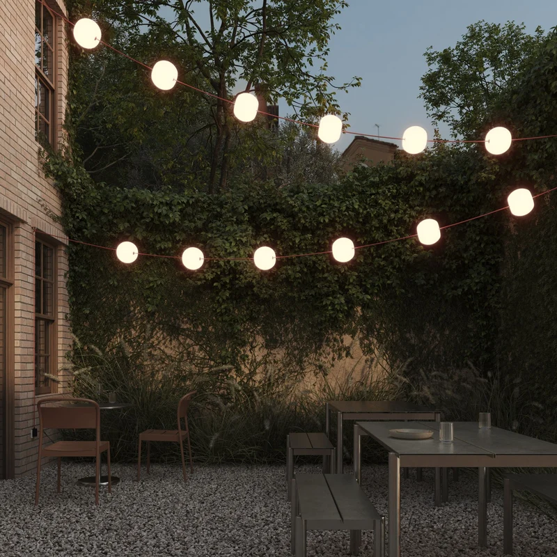 Guirlande lumineuse 12 points lumineux pour extérieur IP67 Rouge Étoile de Mer - Marina12 Cherry