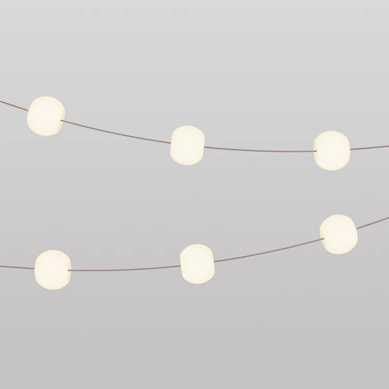 Guirlande lumineuse 6 points lumière pour extérieur IP67 Desert Brown - Marina6 Cherry