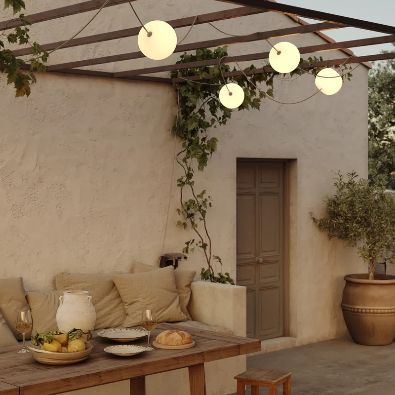 Guirlande lumineuse 6 points lumière pour extérieur IP67 Desert Brown - Marina6 Cherry