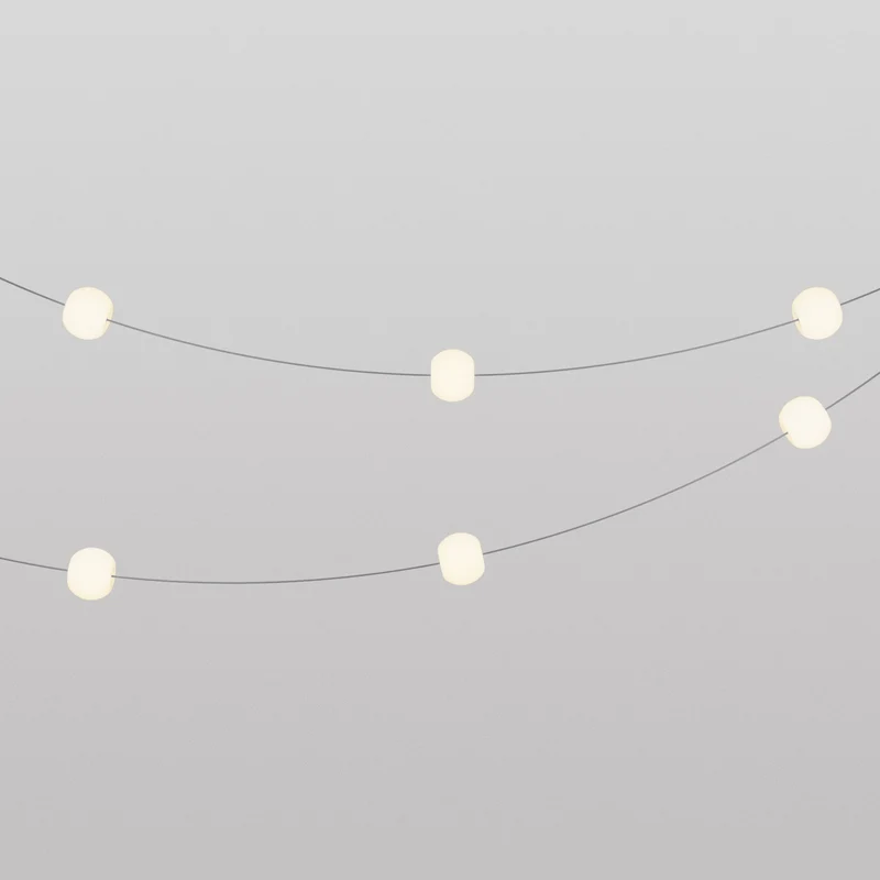 Guirlande lumineuse 6 points lumière pour extérieur IP67 Gris - Marina6 Cherry