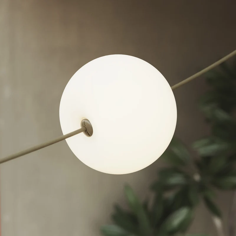 Guirlande lumineuse 6 points lumière pour extérieur IP67 Vert Olive - Marina6 Cherry