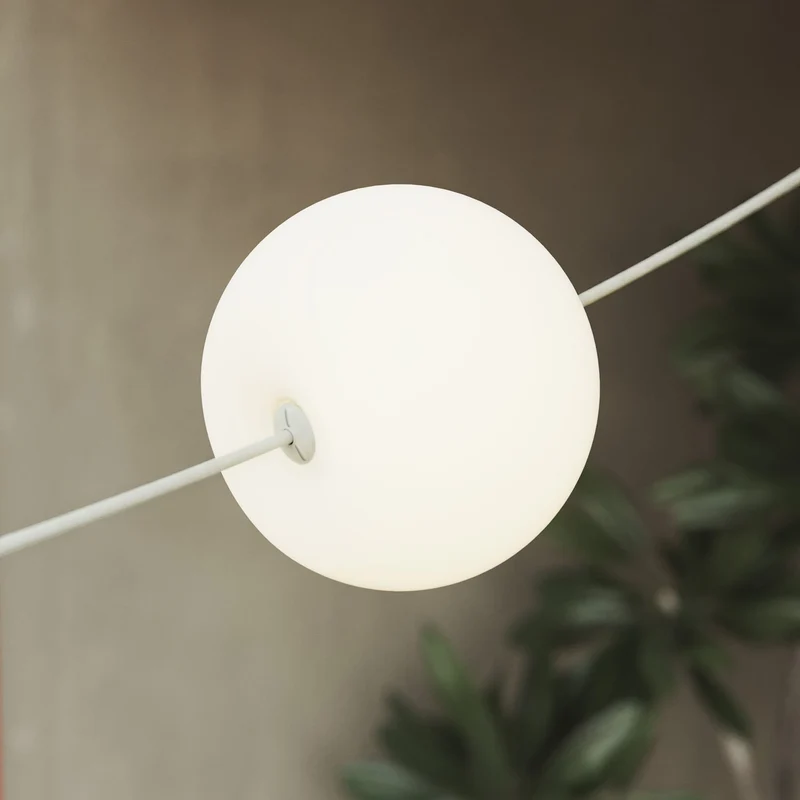 Guirlande lumineuse 6 points lumineux d’extérieur IP67 Blanc Sable - Marina6 Cherry